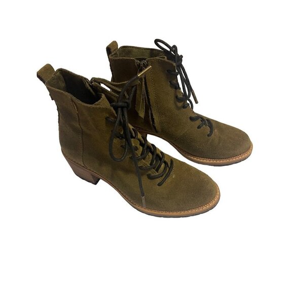 TOMS Finn Military Light Brown Suede Bootie NWOT Size 6.5 - Picture 5 of 8